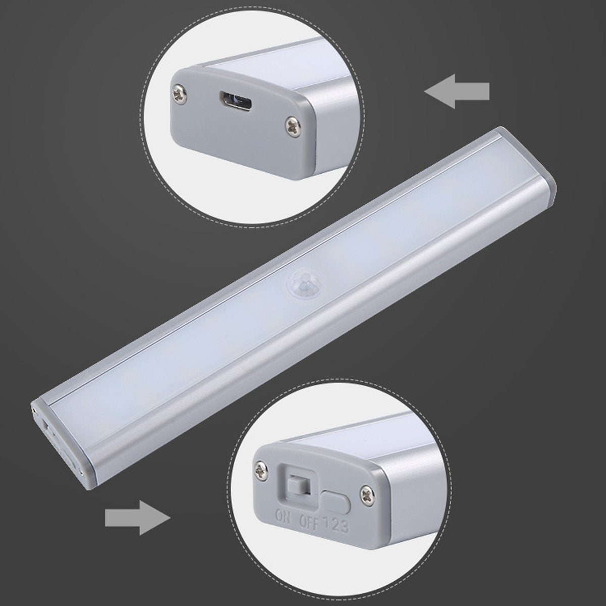 Let There Be Light 20, Motion LED Lights Rechargeable Battery