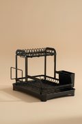 2-Tier Dish Drying Rack — Empty, Sandy Beige