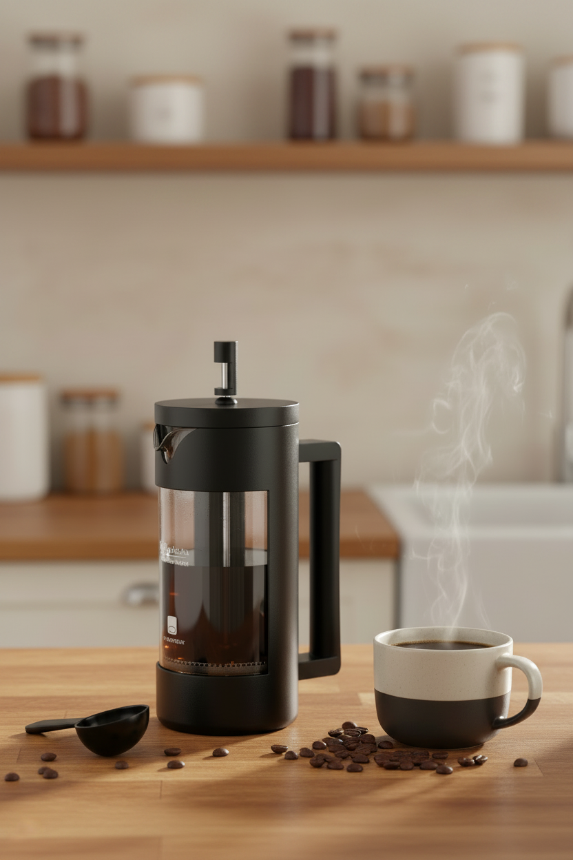600ML Mini French Press Coffee Maker - Portrait