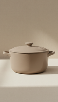 Ceramic Dutch Oven With Cream Glaze
