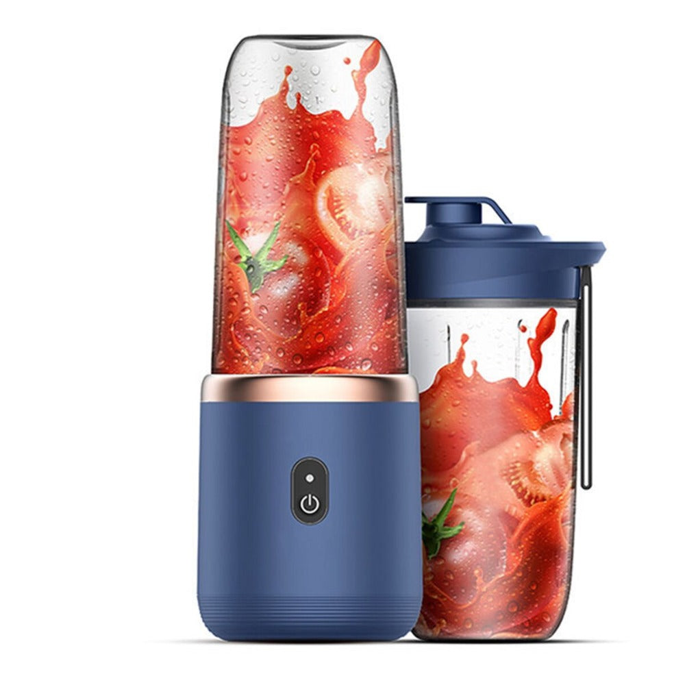 Portable Blender USB Rechargeable - 400ml Smoothie Maker w/ 6 Blades