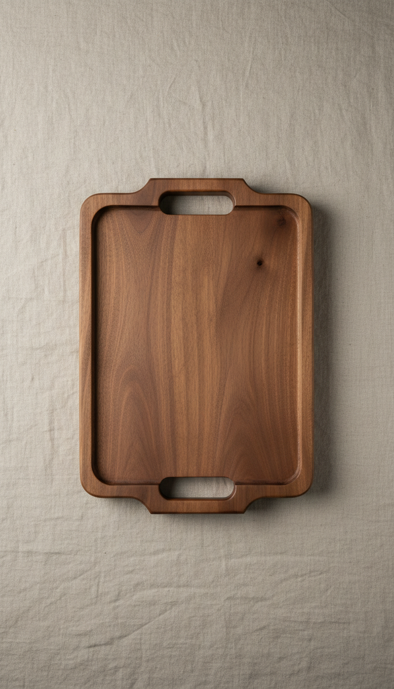 Walnut Wood Serving Board With Juice Groove