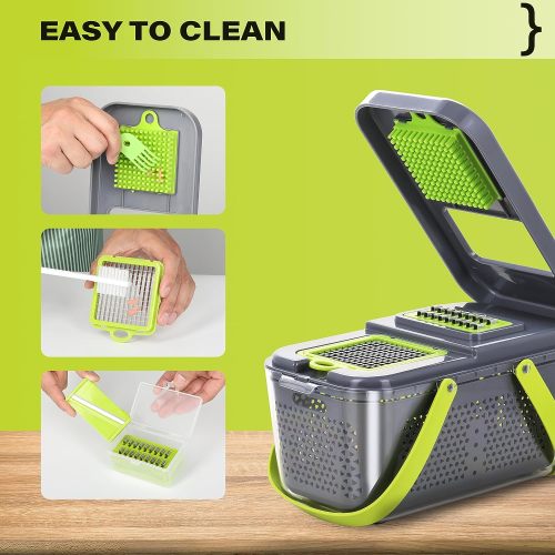 Vegetable Chopper with Container | 22-in-1 Veggie Choppers