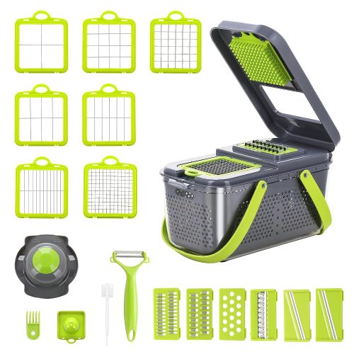 Vegetable Chopper with Container | 22-in-1 Veggie Choppers