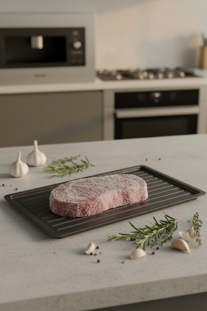 Fast Defrosting Thaw Food Tray - Frozen Steak