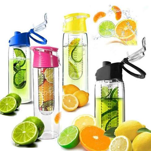 Fruit Infuser Bottle - 20 oz BPA-Free Tritan Flip Top Water Bottle