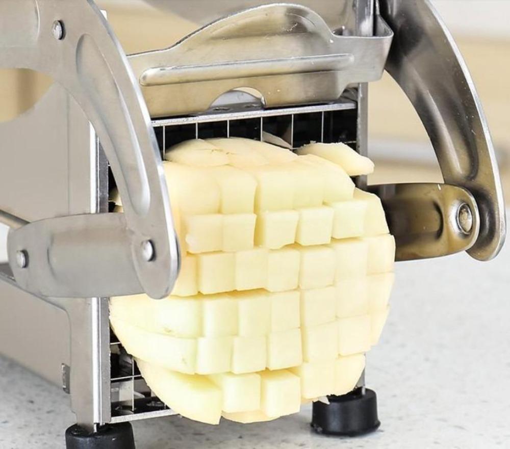 Stainless Steel French Fry Cutter - Heavy Duty Potato Slicer