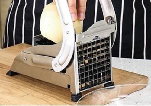 Stainless Steel French Fry Cutter - Heavy Duty Potato Slicer