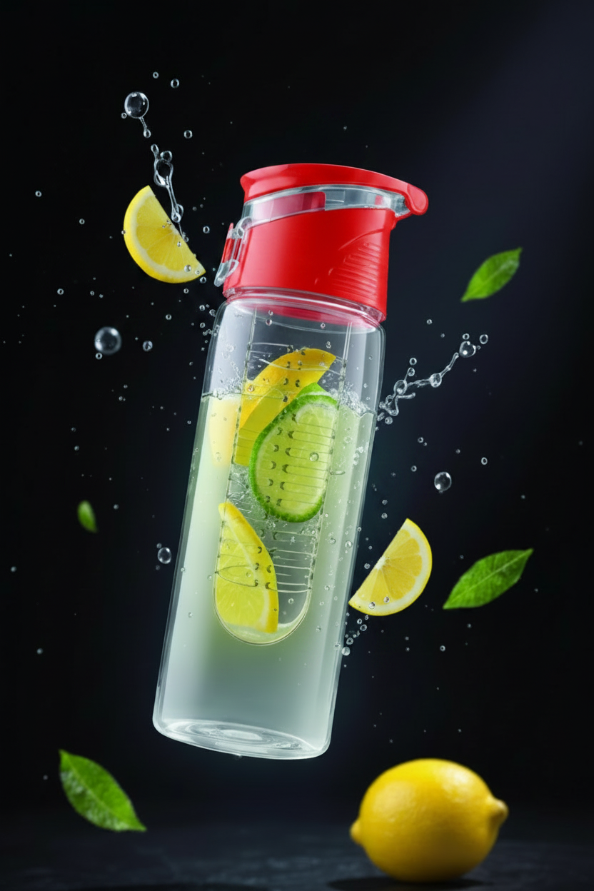 Fruit Infuser Bottle - 20 oz BPA-Free Tritan Flip Top Water Bottle