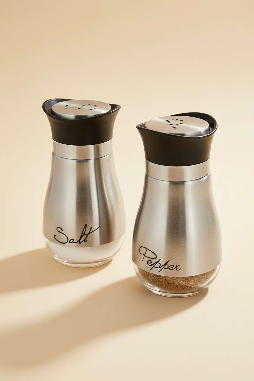 Salt and Pepper Shakers — Ground Pepper