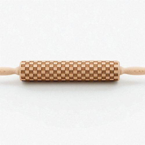 Embossed Rolling Pin with Cookie Cutter - Dough Roller - Gift Set