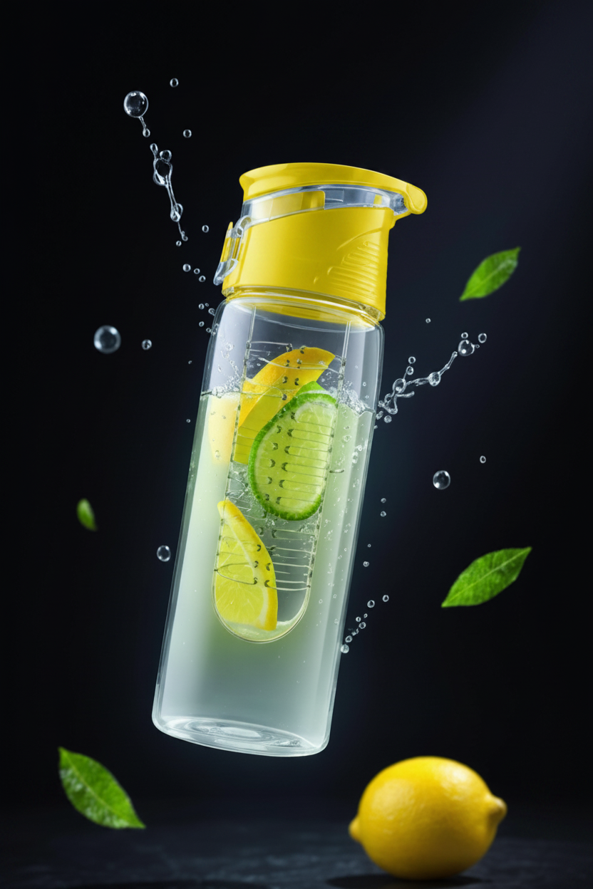 Fruit Infuser Bottle - 20 oz BPA-Free Tritan Flip Top Water Bottle